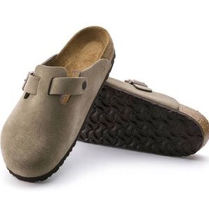 Birkenstocks Boston Taupe Suede